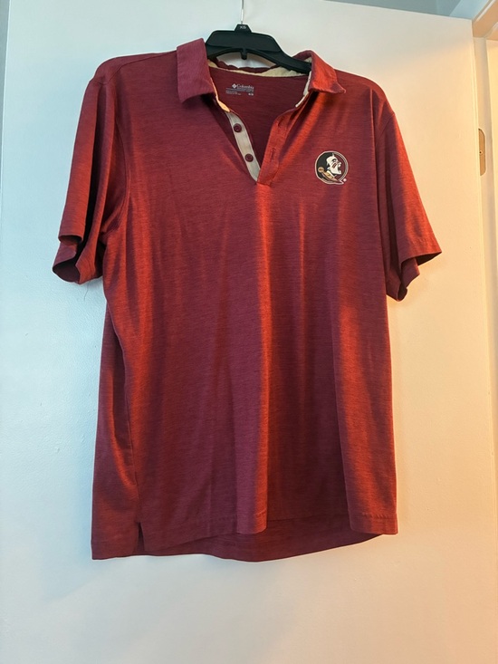 Columbia Other - Columbia Men's Maroon Polo with FSU Team Crest
